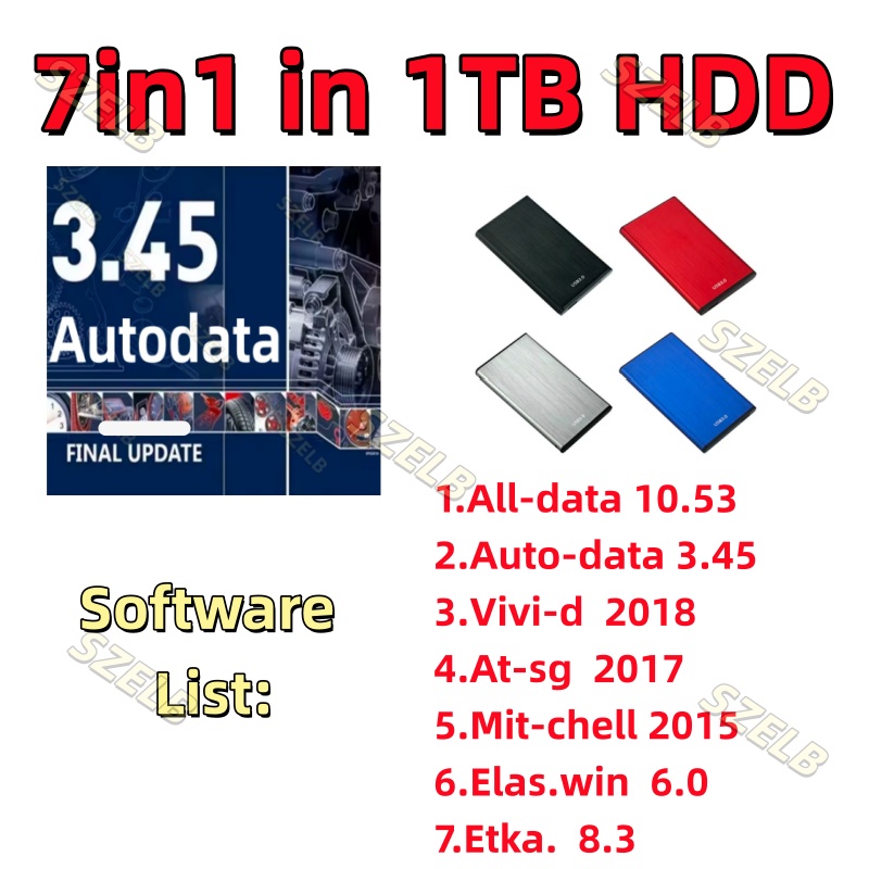 Auto Repair Shop Software - ซอฟต์แวร์ Alldata 7in1 รุ่นใหม่ล่าสุด พร้อม Autodata
