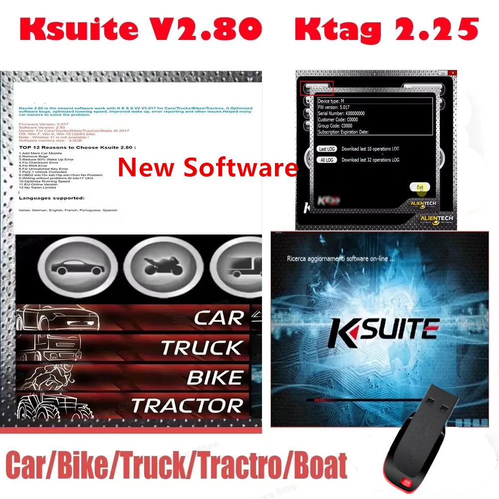 Auto Repair Shop Software - ล่าสุด Ksuite 2.80 ซอฟต์แวร์ซ่อมรถยนต์สําหรับ K-ess V5.017