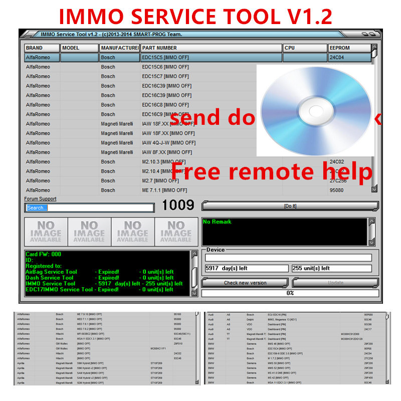 Auto Repair Shop Software - เครื่องมือบริการ IMMO V1.2 รองรับการตั้งค่ารหัส PIN และการปิดระบบ