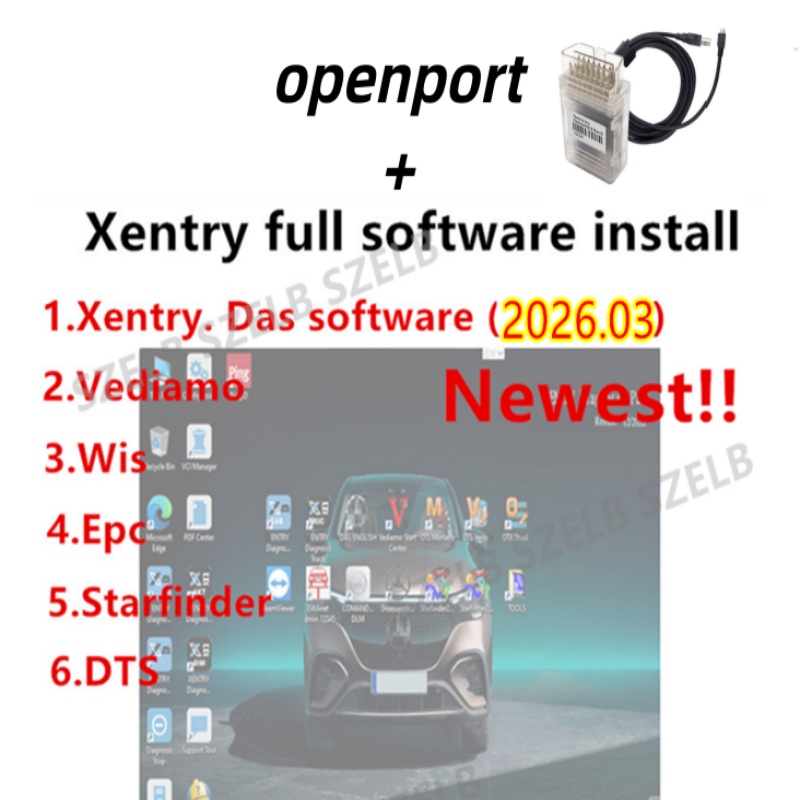 Auto Repair Shop Software - ซอฟต์แวร์ xentry 03.2026 เวอร์ชันเต็ม openport J2534