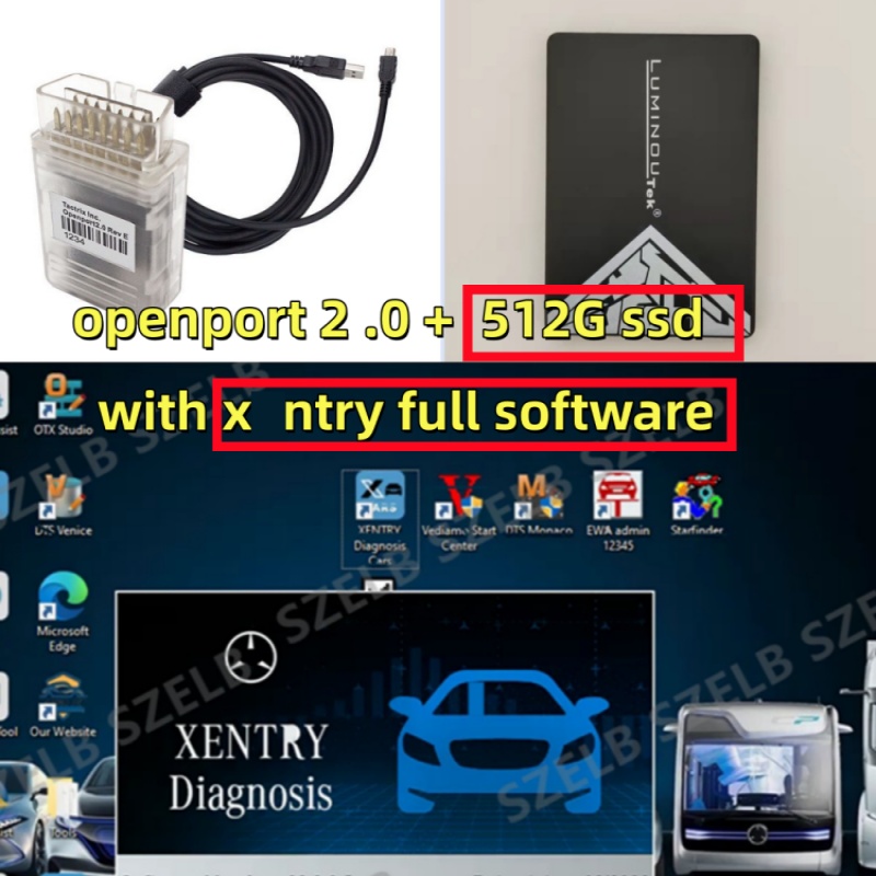 Auto Repair Shop Software - ซอฟต์แวร์วินิจฉัยแบบเต็มรูปแบบ Xentry รุ่นล่าสุดสำหรับเมอร์เซเดส-เบนซ์ และซอฟต์แวร์ openport หรือ