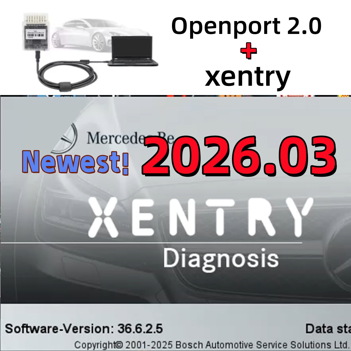 Auto Repair Shop Software - Xentry 2026.3 ซอฟต์แวร์เวอร์ชันใหม่ สำหรับซอฟต์แวร์วินิจฉัย Mercedes-Benz ติดตั้งและเปิดใช้งานจากระยะไกล