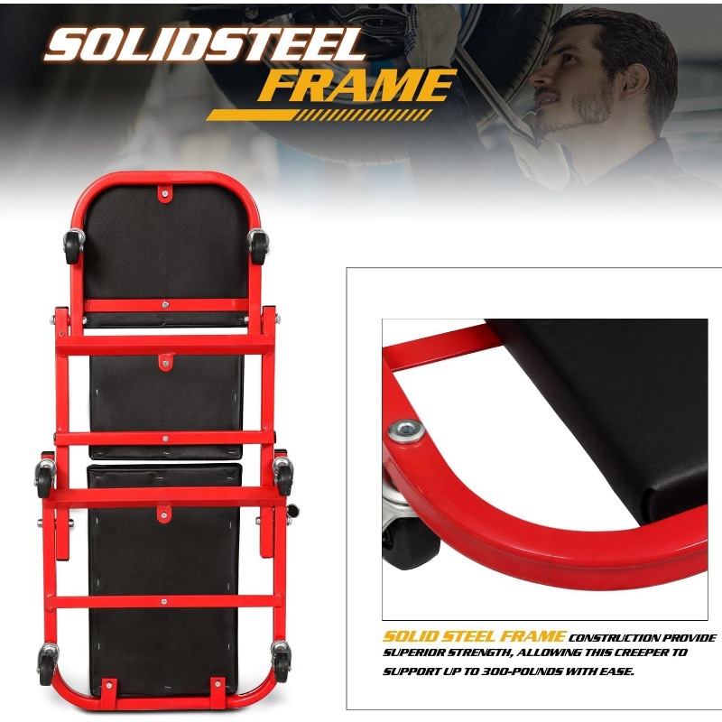 เตียงซ่อมรถยนต์แบบพับได้สองฟัง - Garage Creeper Roller บทวิจารณ์และราคา
